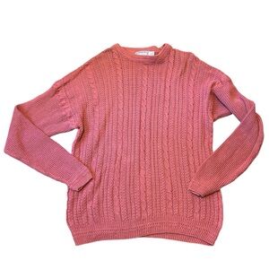 Vintage Concrete Mens Cable Knit Sweater Size Large